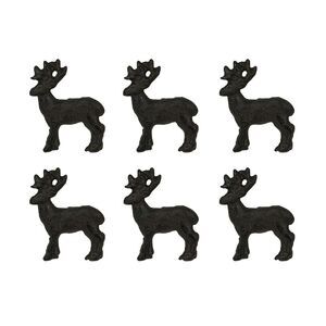 Set of 6 Cast Iron Deer Drawer Pulls Decorative Cabinet Knob Rustic Home Decor